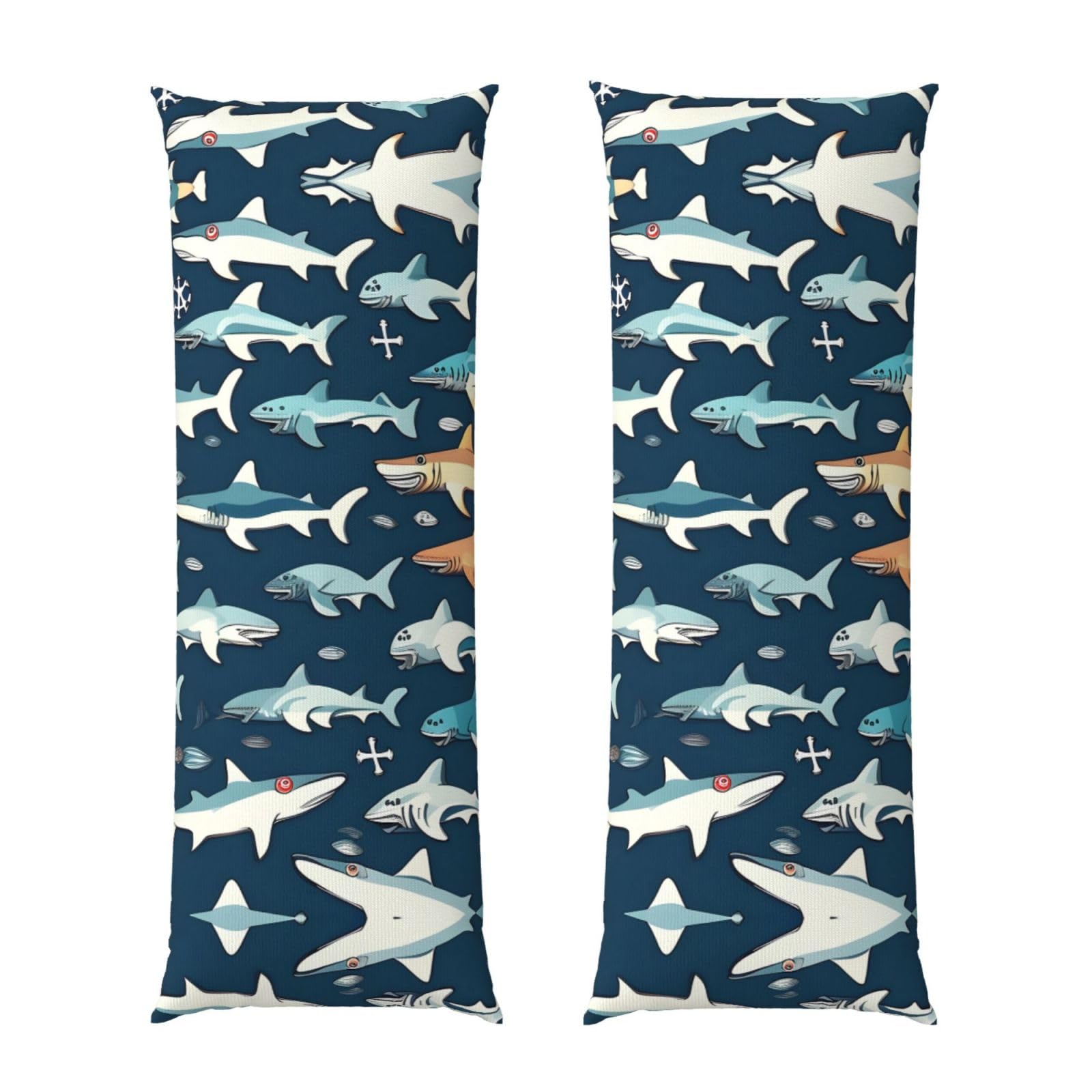 Housse de coussin requins nautiques en microfibre respirante