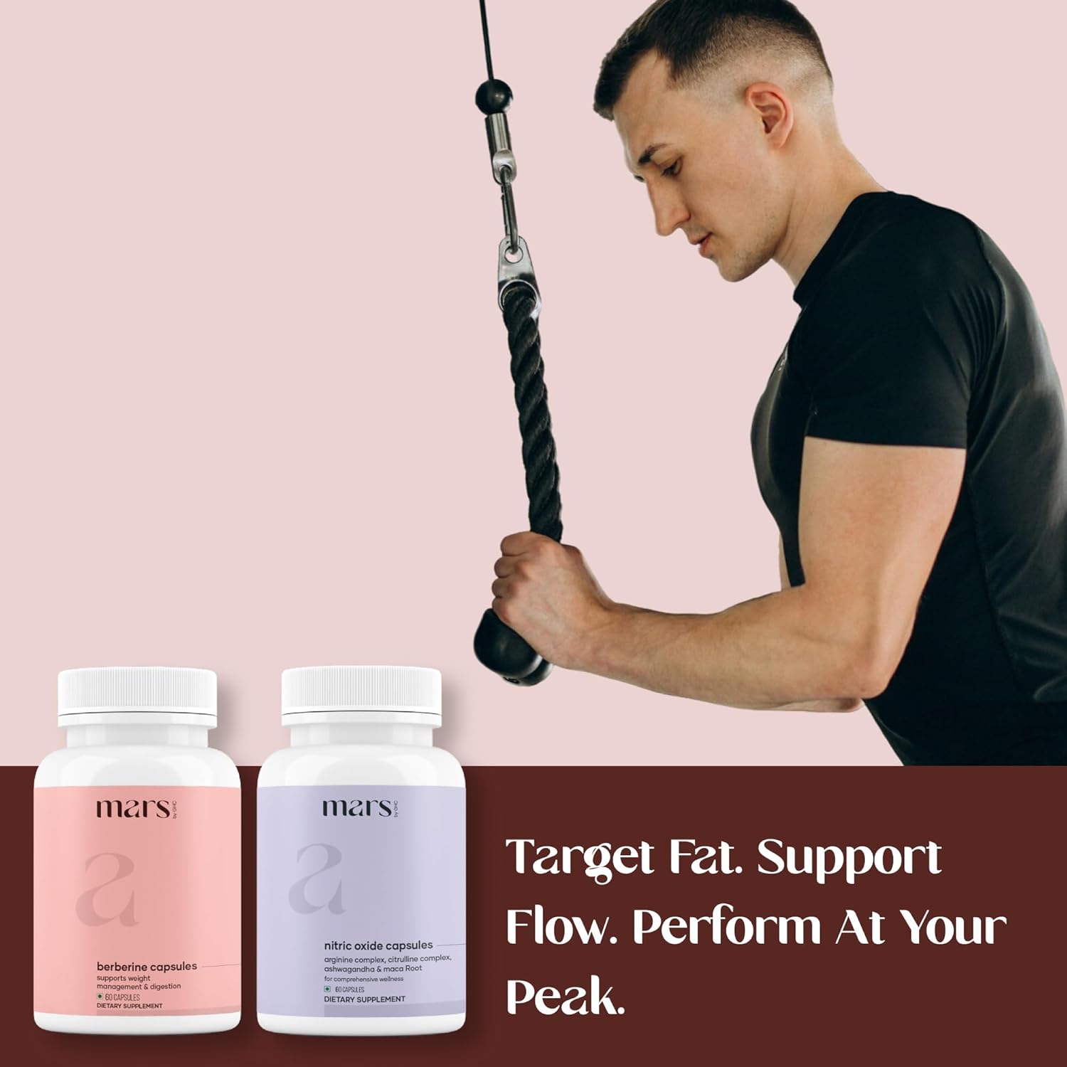 mars by GHC NitroBurn Combo: Powered by Nitric Oxide & Himalayan Berberine | Pack of 3 | 360 Capsules