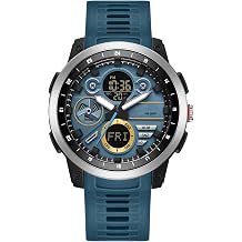 findtime Mens Digital Watch Tactical Military Watches for Men 5ATM Waterproof Analog Sports Watch with 12/24H, LED Backlight, Alarm, Stopwatch, Countdown