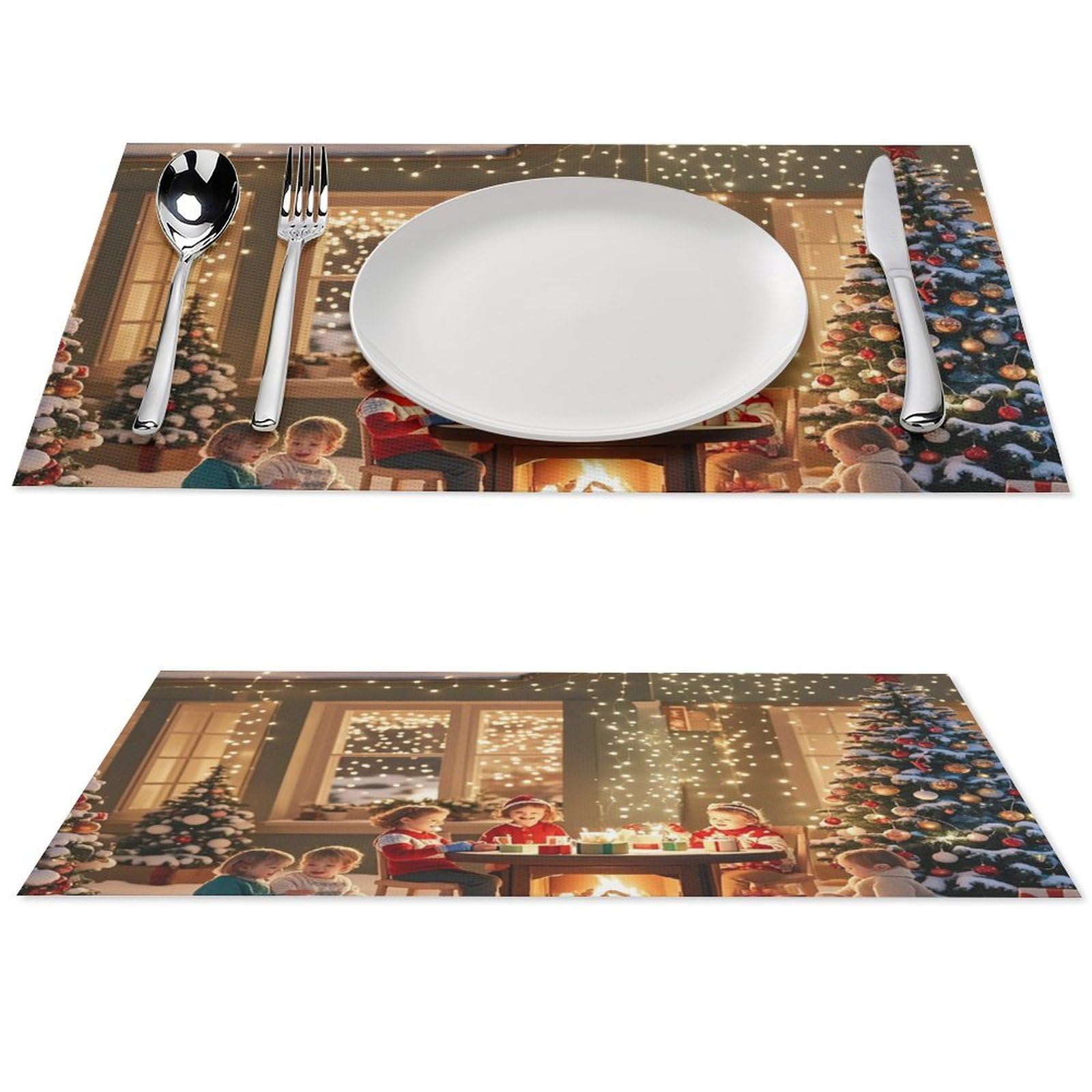 Sets de table lavables en PVC lot de 4 protections de table résistantes à la chaleur pour salle à manger