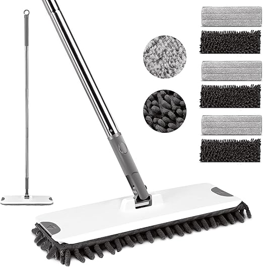 Myiosus Microfibre Mop, Flat Floor Mops for Laminate Wood Tile Hard