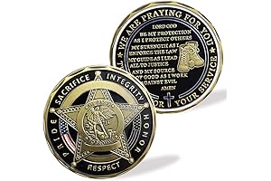 Saint Michael Police Prayer Gold Plated Challenge Coin - Meaningful Police Sergeant...