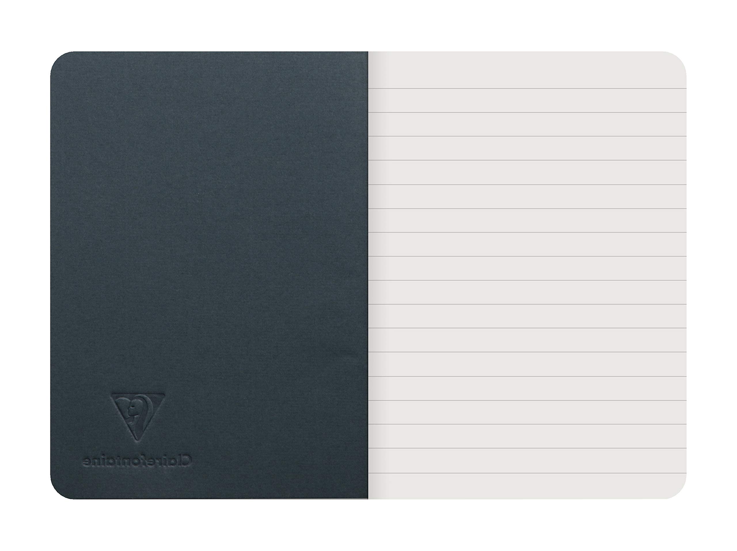 Clairefontaine 115658C - notes z Ingresem, szyty, przeszycia nitką, 96 stron, 10,5 x 14,8 cm, w linie, 90 g, okładka z papieru czerpanego, kolor losowy