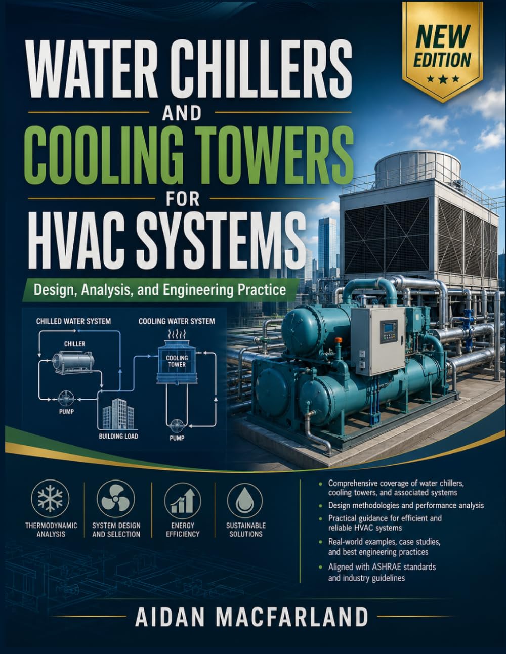 Water Chillers and Cooling Towers for HVAC Systems: Design, Analysis, and Engineering Practice
