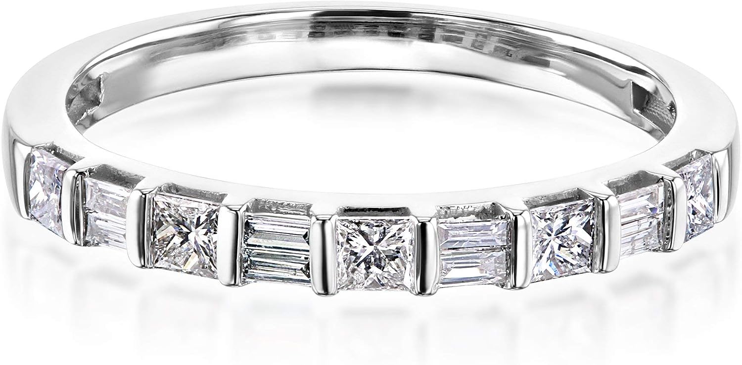 Kobelli Princess and Baguette Channel-Set Diamond Band
