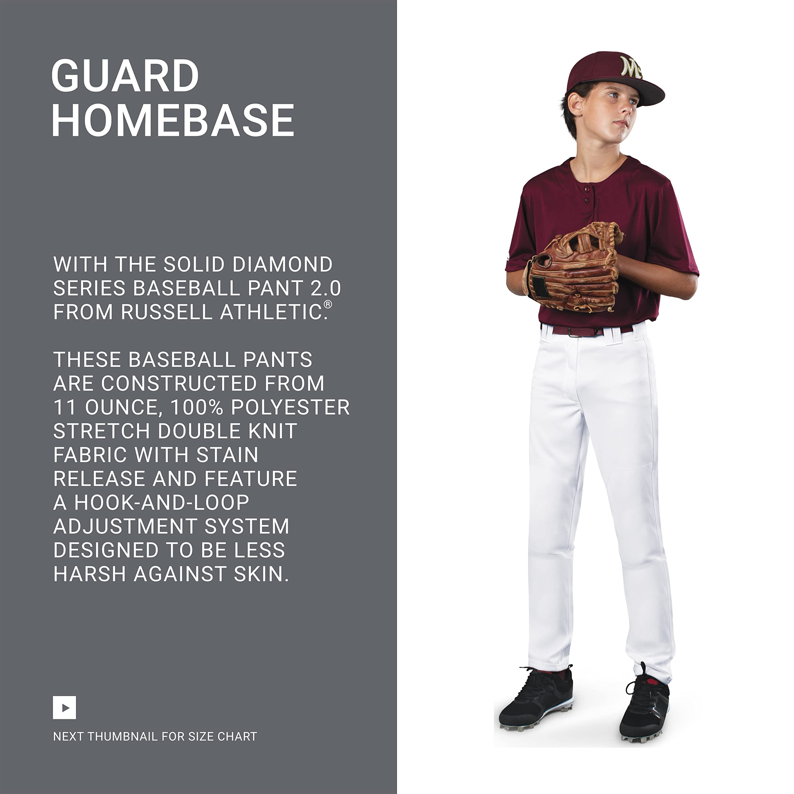 Russell Athletic Pantalón de Béisbol Sólido con Cambio - Pantalones Hombre