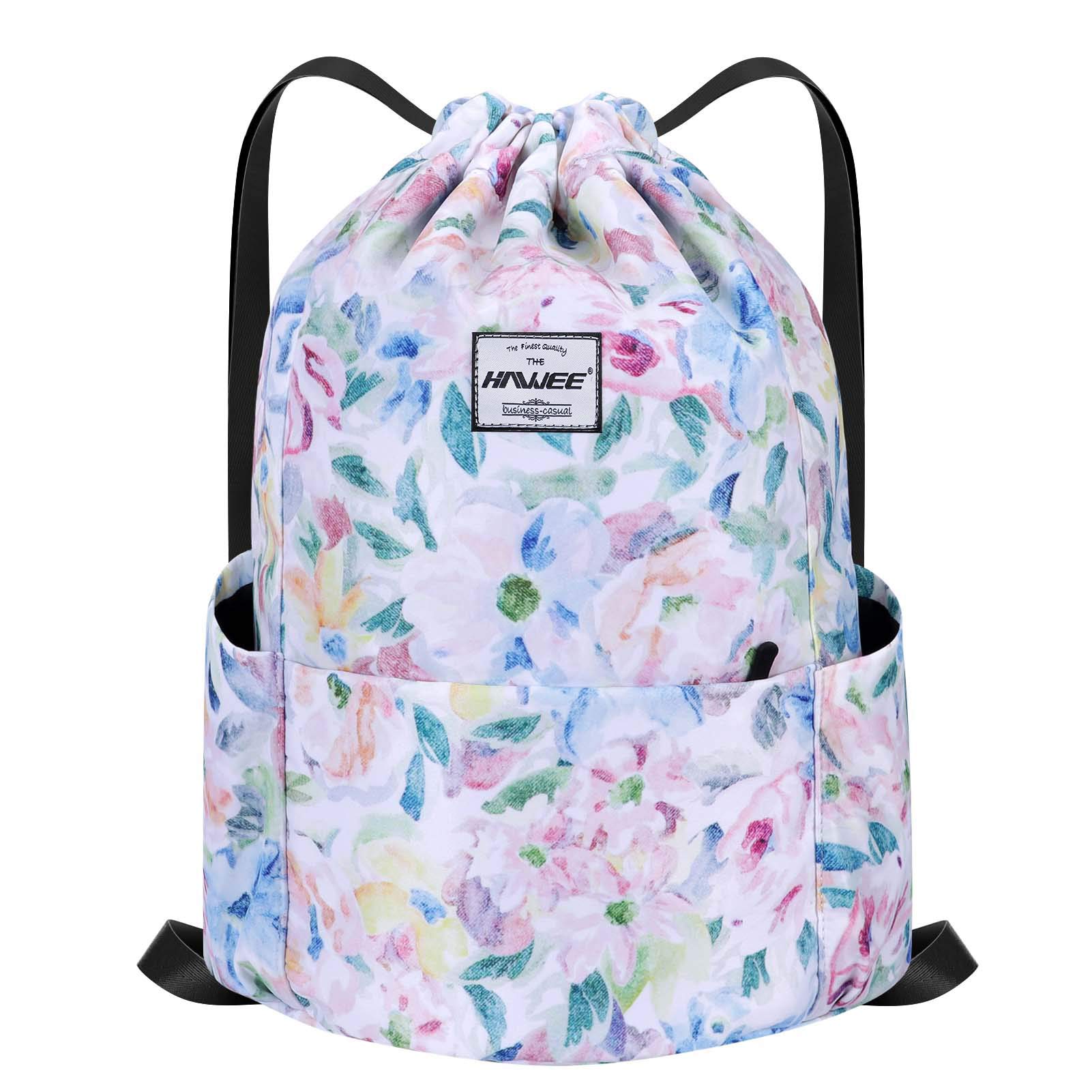 Impermeable Casual Mochila con Cordón Grande Deporte Bolso de Gimnasia Mochila de Cuerda Unisex para Mujer Hombre Vida Cotidiana Aire Libre Yoga Escuela Playa Nadar — view 53