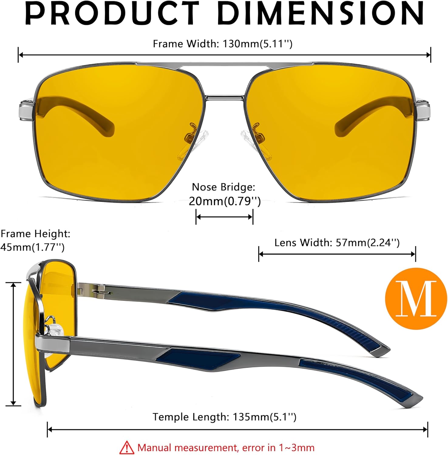 FEISEDY Polarized Photochromic Sunglasses for Men Women, Day Night Driving Safety Glasses B4144 - Image 6