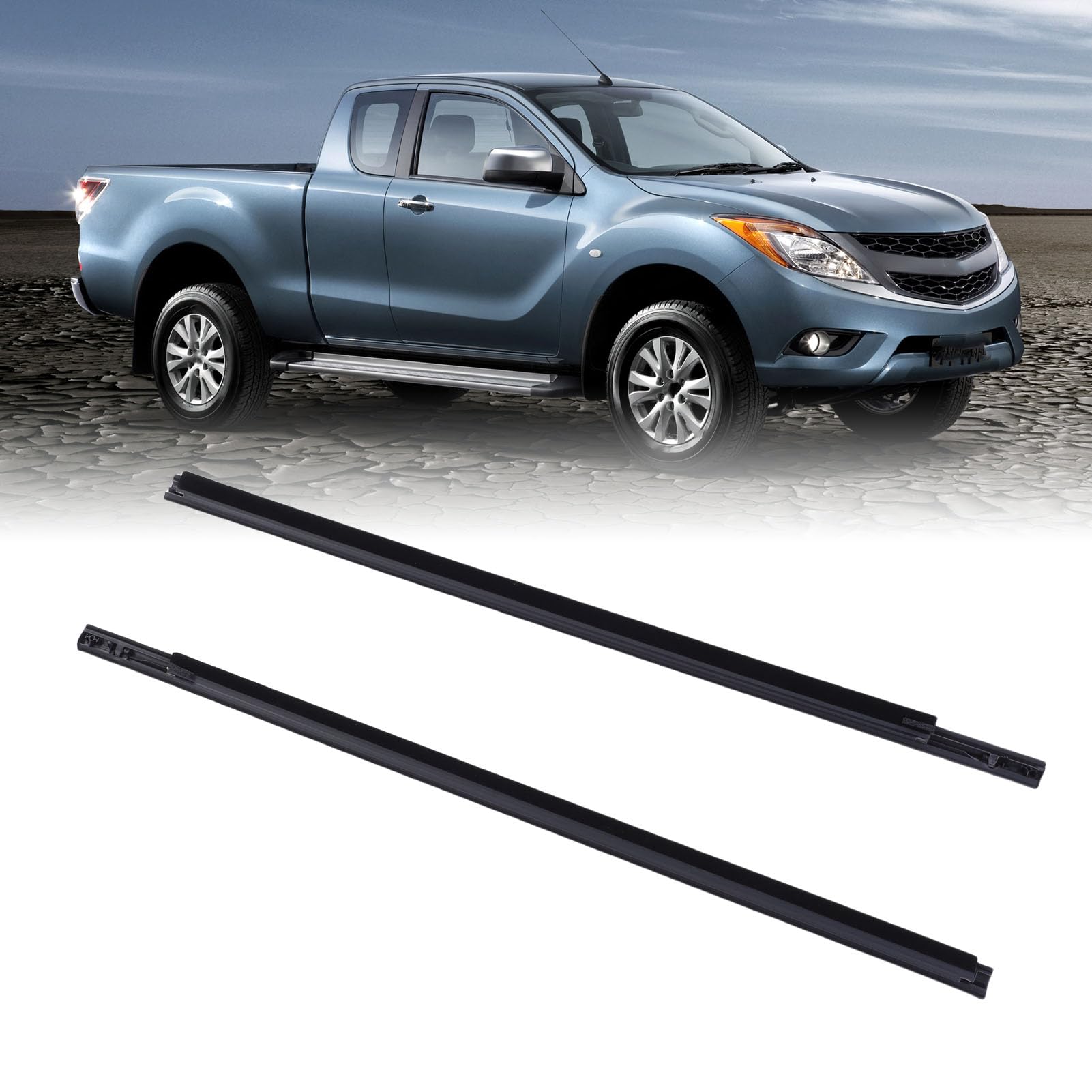 Akozon Kit Guarnizioni di Ricambio per Guarnizioni per Finestre, Kit 2 Pezzi per BT50 2 Porte 2012-2019 Auto UC2T50640A