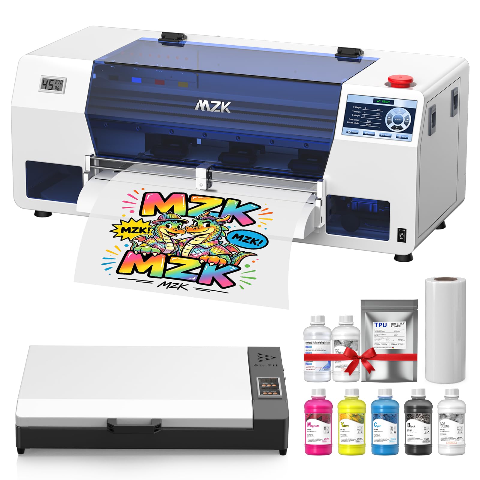 Amazon.com: MZK A3+ F1080 DTF Printer with Oven,24/7 Auto-Cleaning