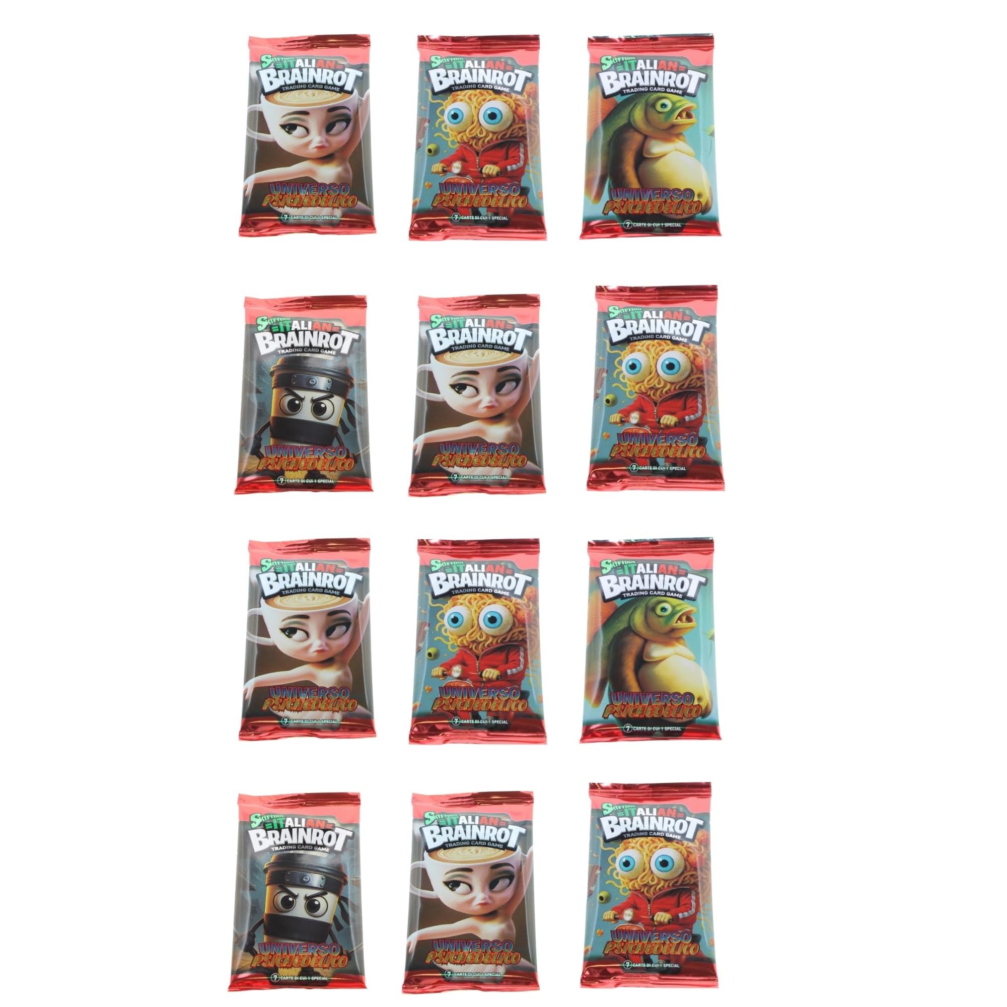 Skifidol Italian Brainrot – Juego De Cartas Coleccionables Con 30 Sobres Sellados, 5 Cartas Por Sobre, Incluye Raras Y Especiales, Ideal Para Niños Y Coleccionistas, Regalo Original Y Divertido