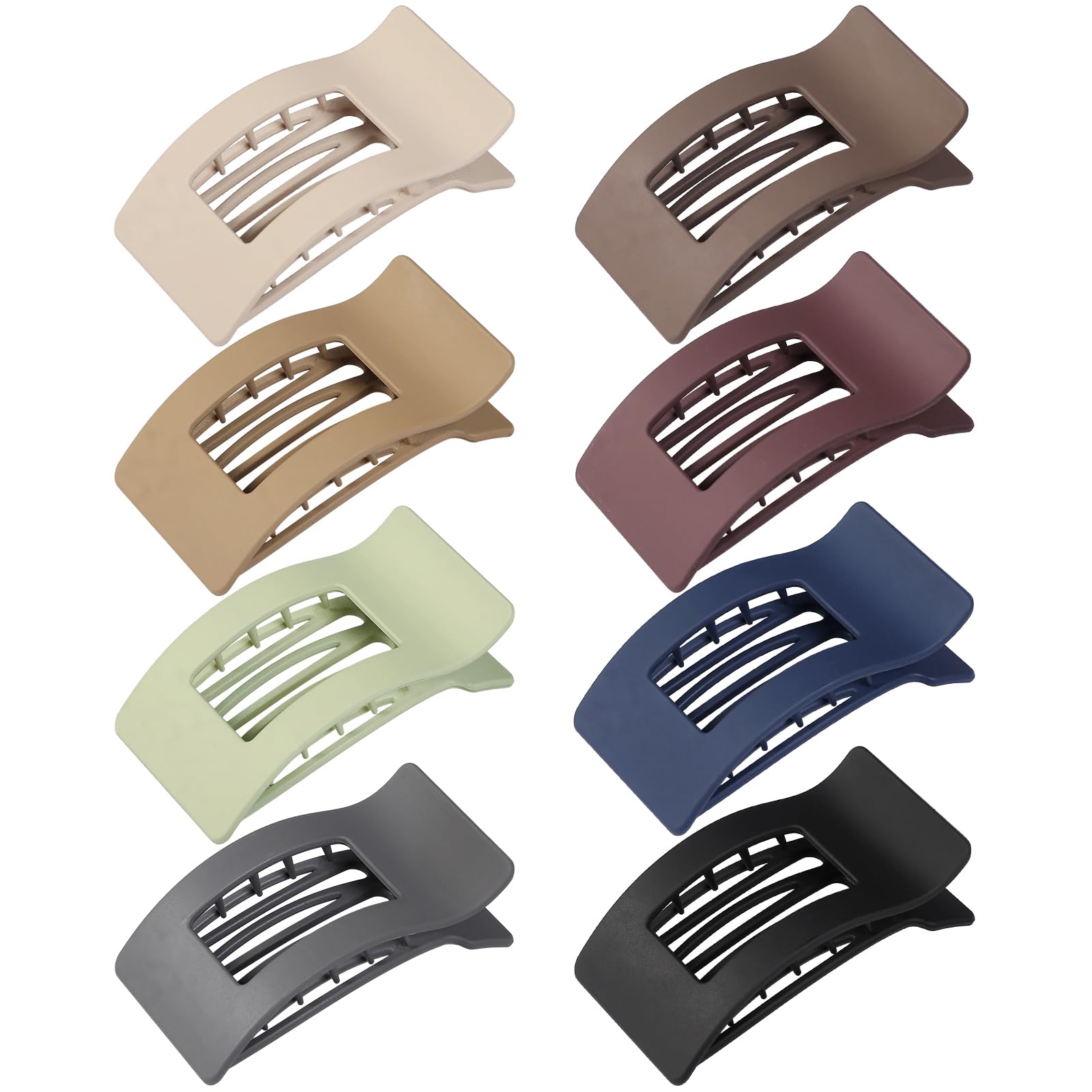 Large Matte Hair Clips - 8 Pack -11