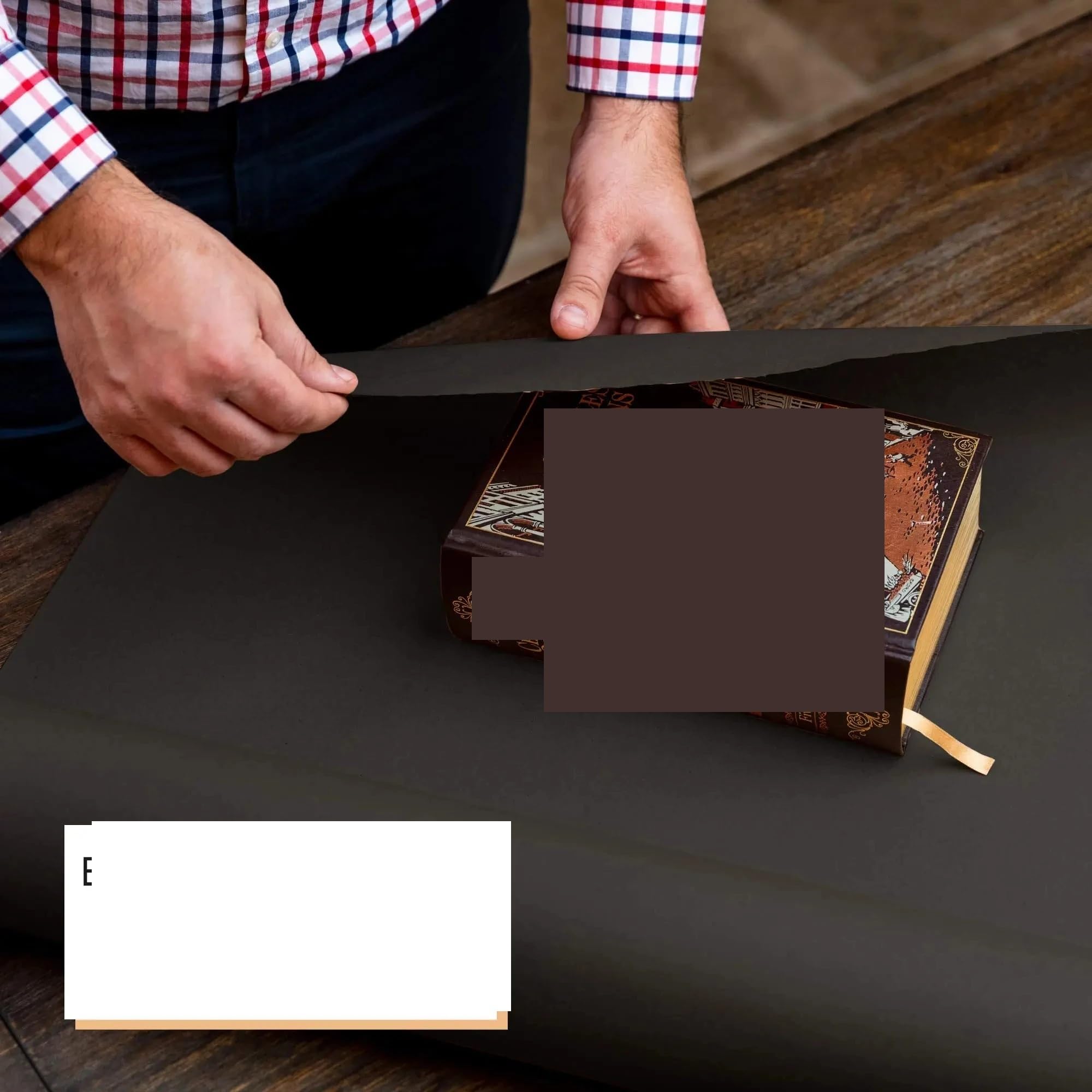 Rouleau de papier d'emballage pour Mariage et Fête | Papier épais coloré d'album d'album de carton d'emballage de conception simple(Black 50cmx3.0m)