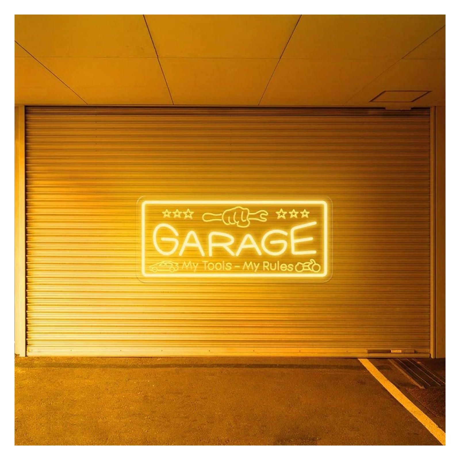 SHOUXI Sign Lamp Garage Neon Sign for Shop Decor Wall 40x17.8cm