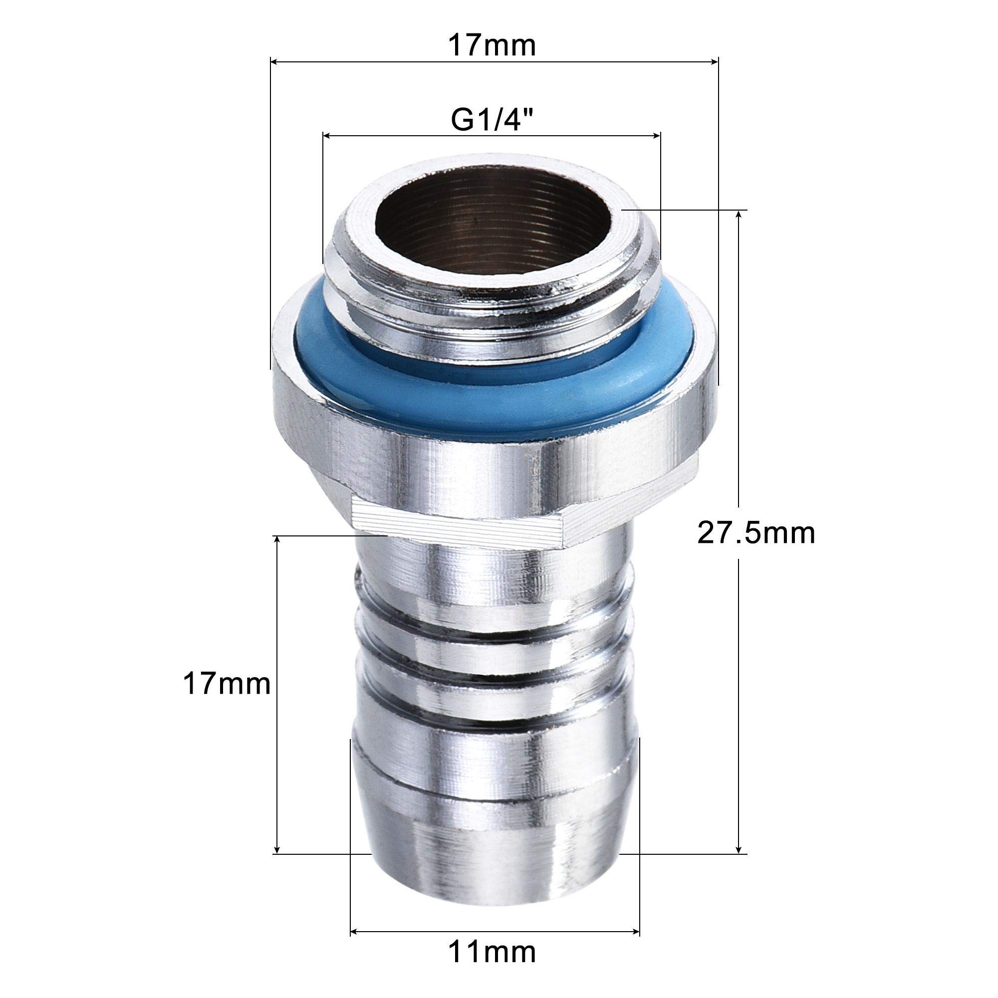 Amazon.co.jp: uxcell 真鍮ホース継手 G1/4スレッド 外径11mmノズル