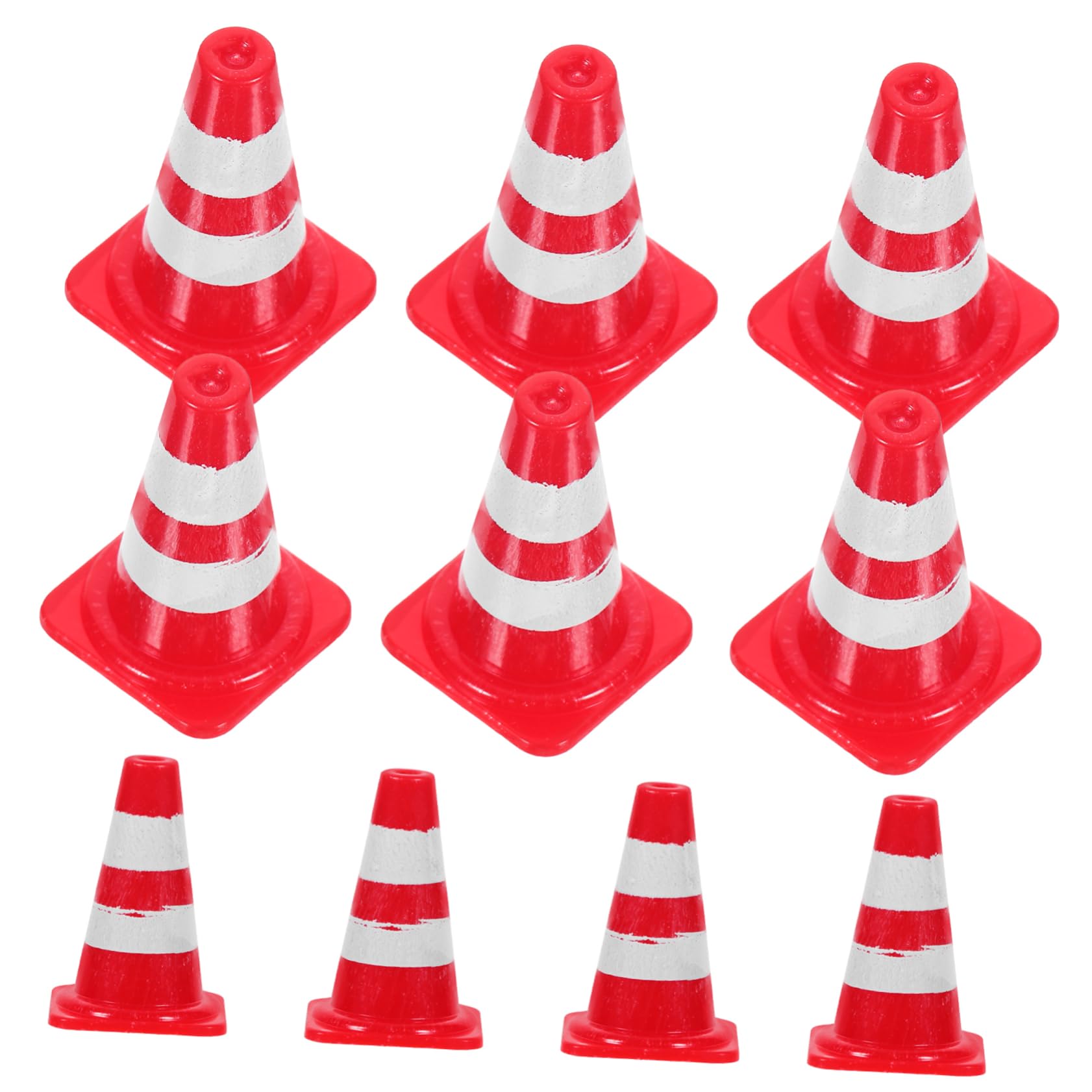 Toddmomy 20pcs Miniature Traffic Signs Road Cones for Playtime Educational Party Decorations and Sand Table Scenarios Brightly Colored Traffic Props