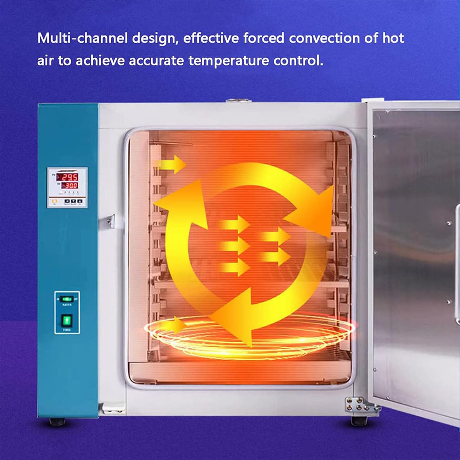 Horno de secado al vacío, horno de calefacción de laboratorio con controlador digital, temperatura ajustable, ideal para laboratorio, uso industrial, placas de circuito de secado de aire