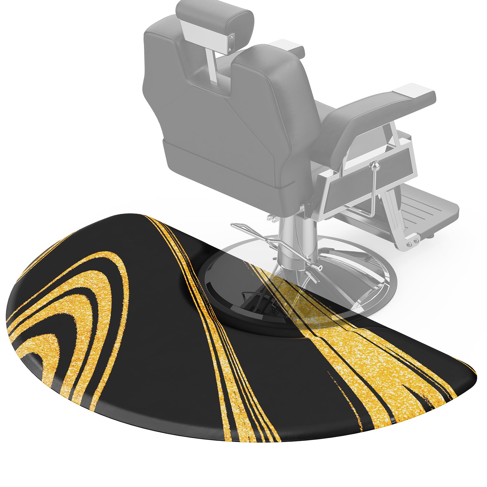 OmySalon 3’x 5’x5/8'' Thick Salon Mats for Hair Stylist Anti Fatigue, Barber Floor Mat with Round Base, Salon Chair Mat Hairdresser Standing, Anti-Slip Easy Cleaning — Amazon image 14