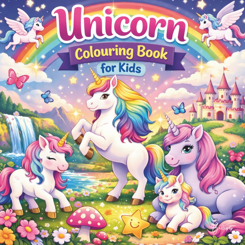 Unicorn Colouring Book for Kids