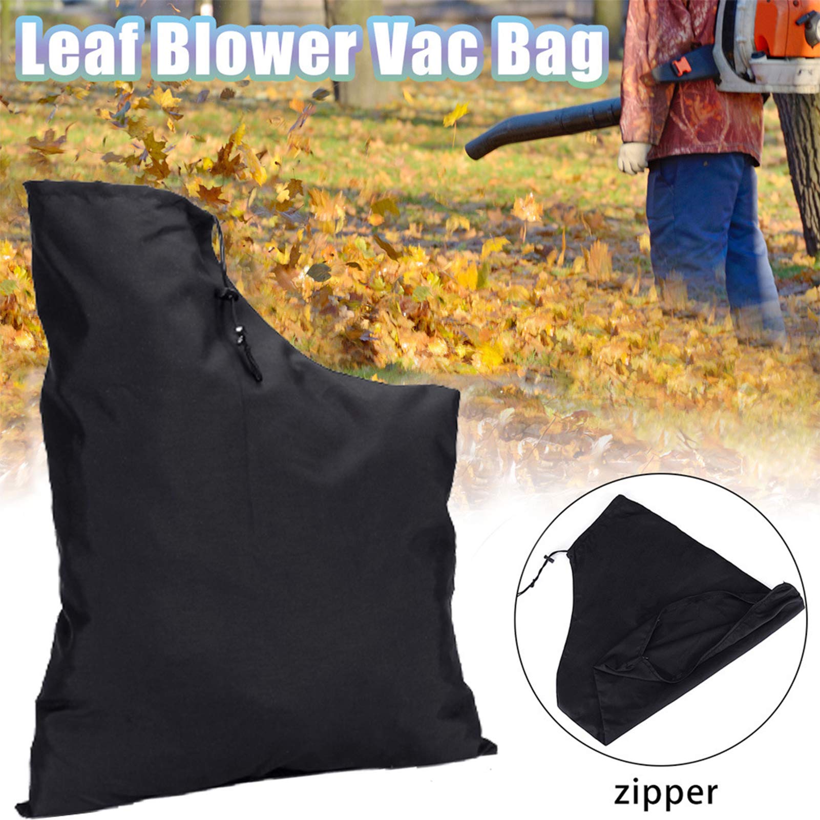 Bolsa de almacenamiento Bolsa de soplador de hojas con cordón de cremallera Bolsa de repuesto de soplador de hojas Bolsa de aspiradora de soplador de hojas de 16 x 24 pulgadas Bolsa de recolecci