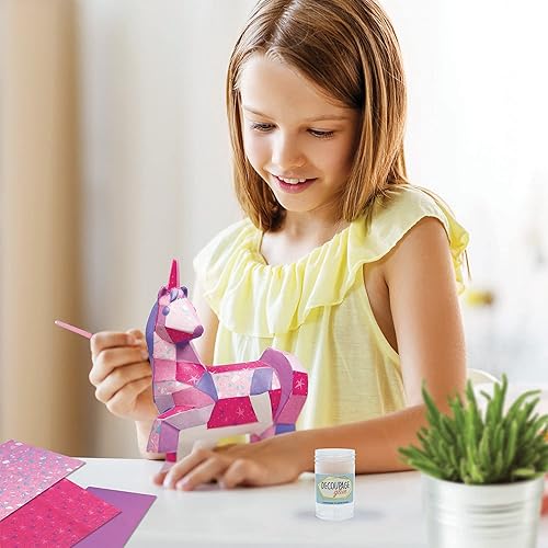 Miniatura 4 de Bright Stripes Decoupage - Kit de manualidades de animales, artes y manualidades para niños de 8 a 12 años, juego de creatividad de animales de