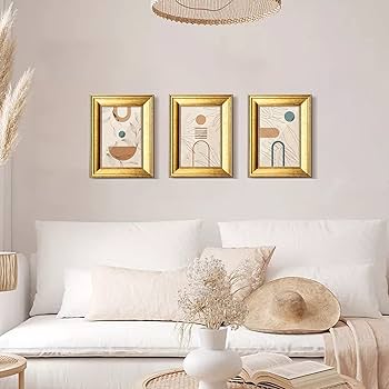 絵画 FOCUSPRIME 5 Amazon.com - SYNTRIFIC 5x7in 6PC Vintage Gold Picture Frames