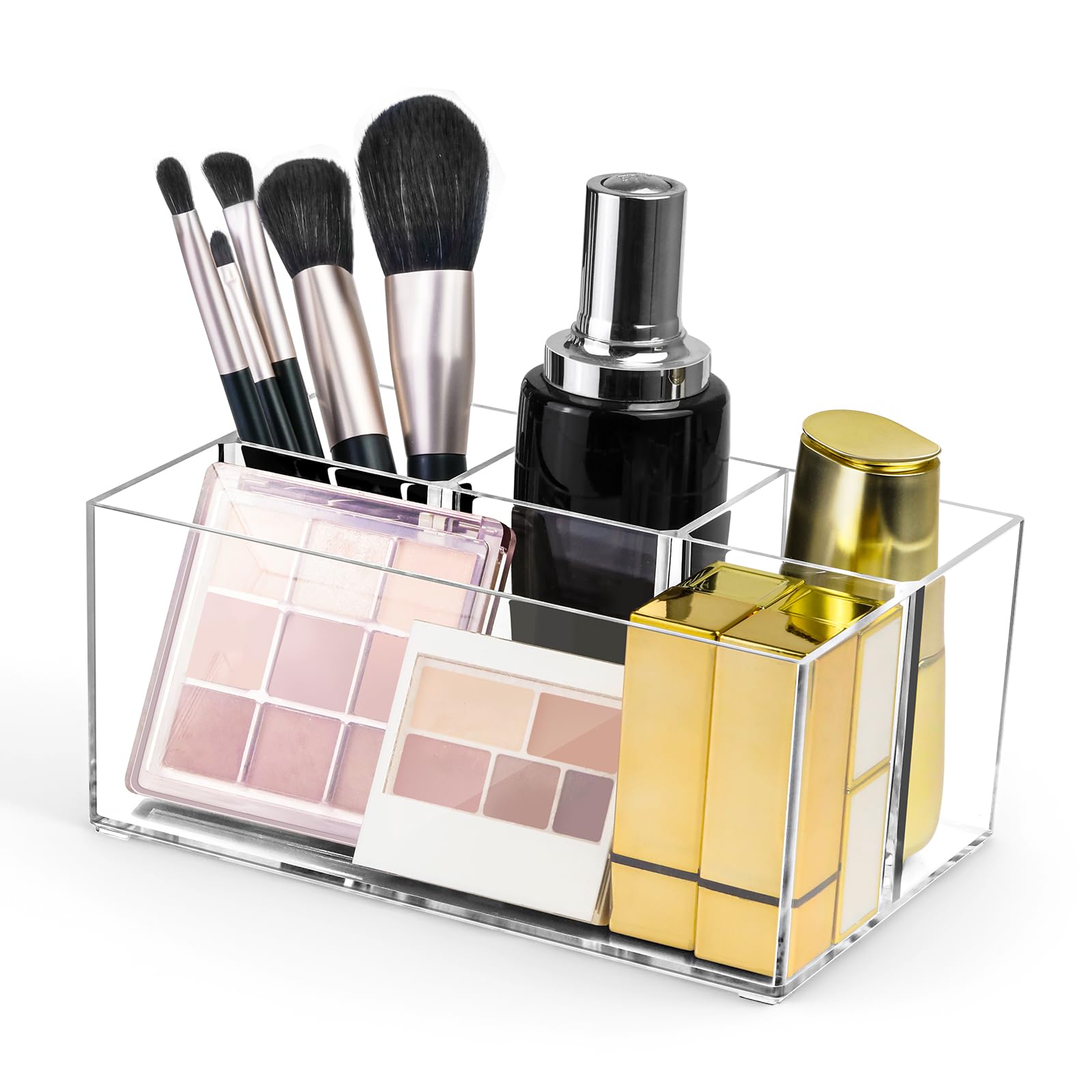 Organiseur pinceaux de maquillage avec 4 grands emplacements pour palettes de fards