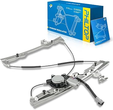PHILTOP 748-918 Front Left Driver Side Power Window Regulator with Motor Compatible with 2004-2009 Nissan Quest Replace OE# 748918, 807215Z000 6 Pins | 748-918 Front Driver Side for 2004 2005 2006 2007 2008 2009 Nissan Quest Replace 807215Z0006 Pins