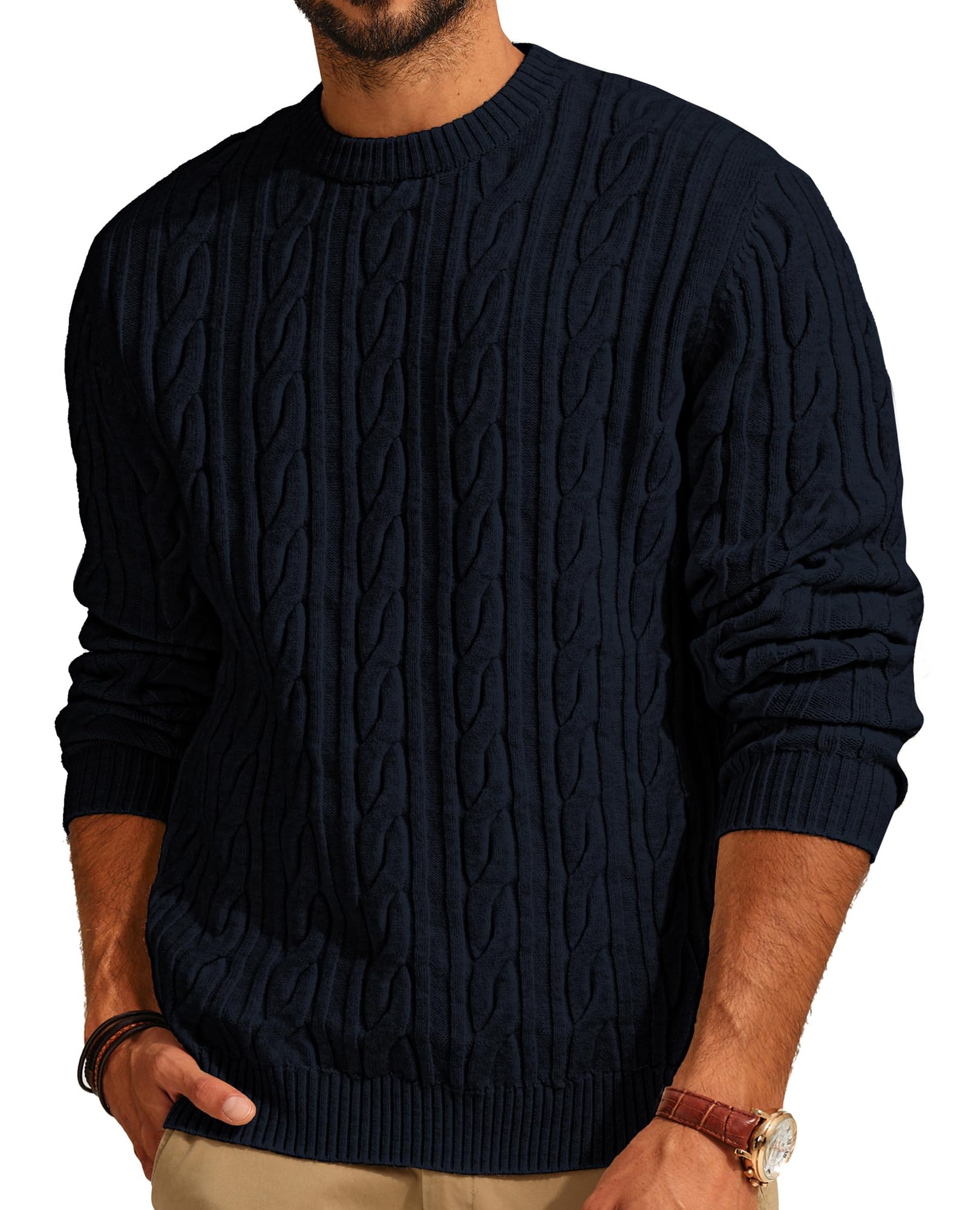 PJ PAUL JONES Cable Knit Sweater