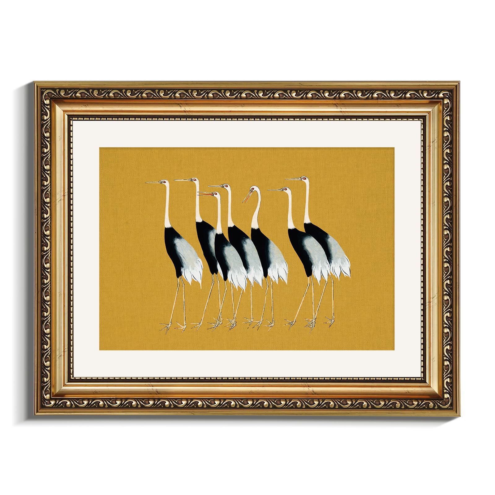VIYYIEA Gold Framed Wall Art Canvas Print Home Decor Vintage Swan Decoration Grace Swan Art Painting Pictures Rustic Bathroom Wall Decor Animal Farmhouse Artwork for Living Room Bedroom Office 11x14in — view 19