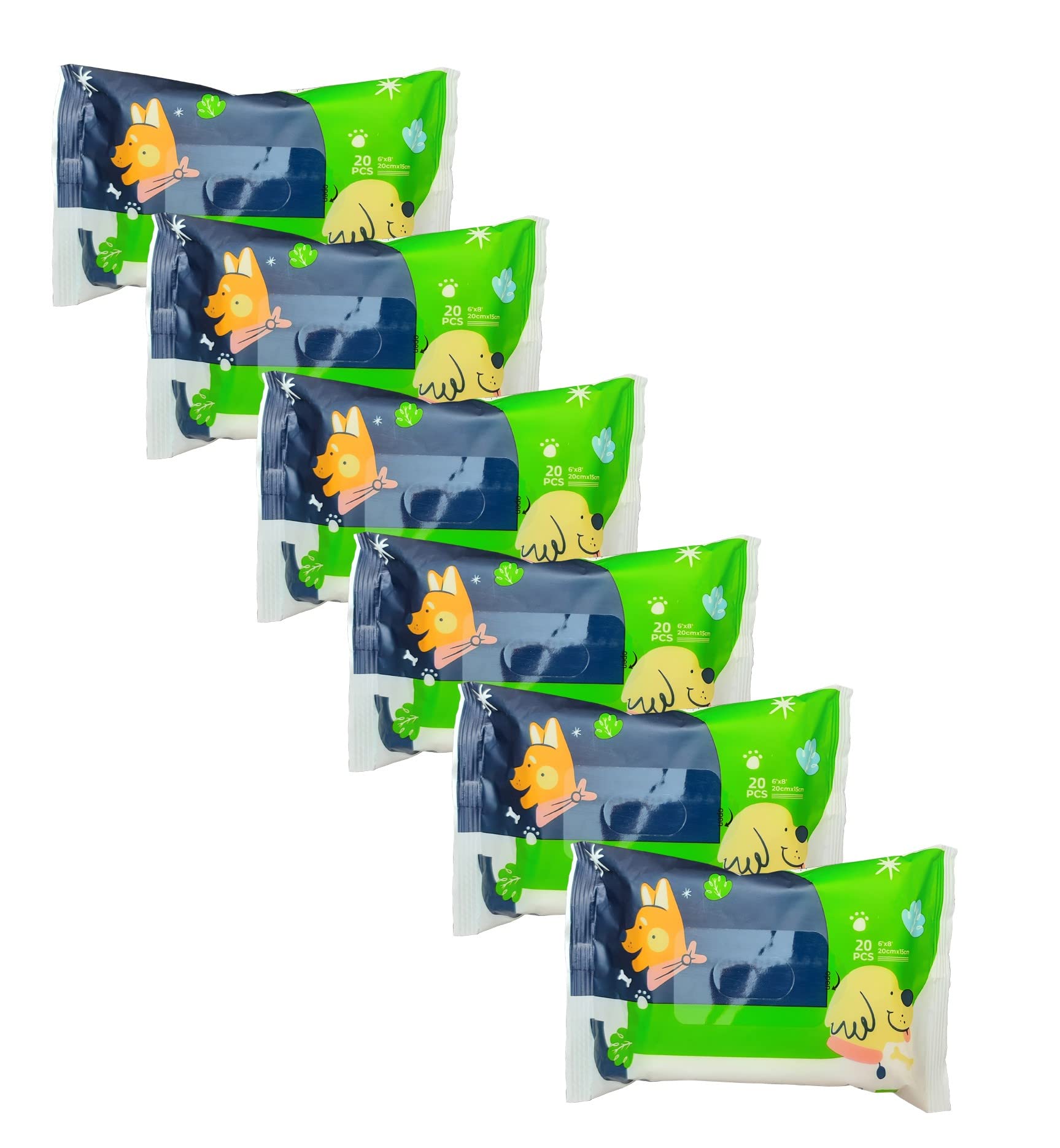 Pet Needs Super Saver Travel Friendly Soft Pet Wet Wipes Tissue for Dogs, Puppies & Pets with Fresh - Apple Scent 6"x 8" - Pack of 20 Wipes. (Pack of 6) (B0BP6ZRB9N) Amazon Price History, Amazon Price Tracker