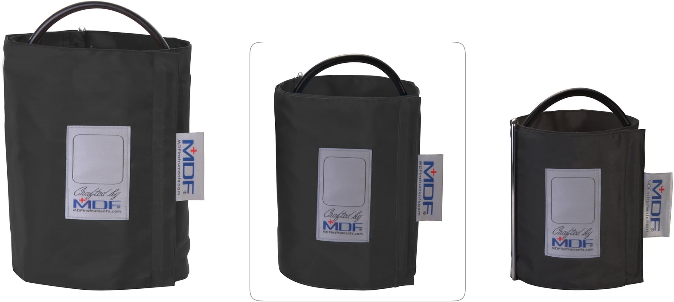 MDF Instruments, Latex-Free Large Adult Replacement Blood Pressure Monitor Cuff D-Ring - Single Tube - Black (MDF2080461D-11)