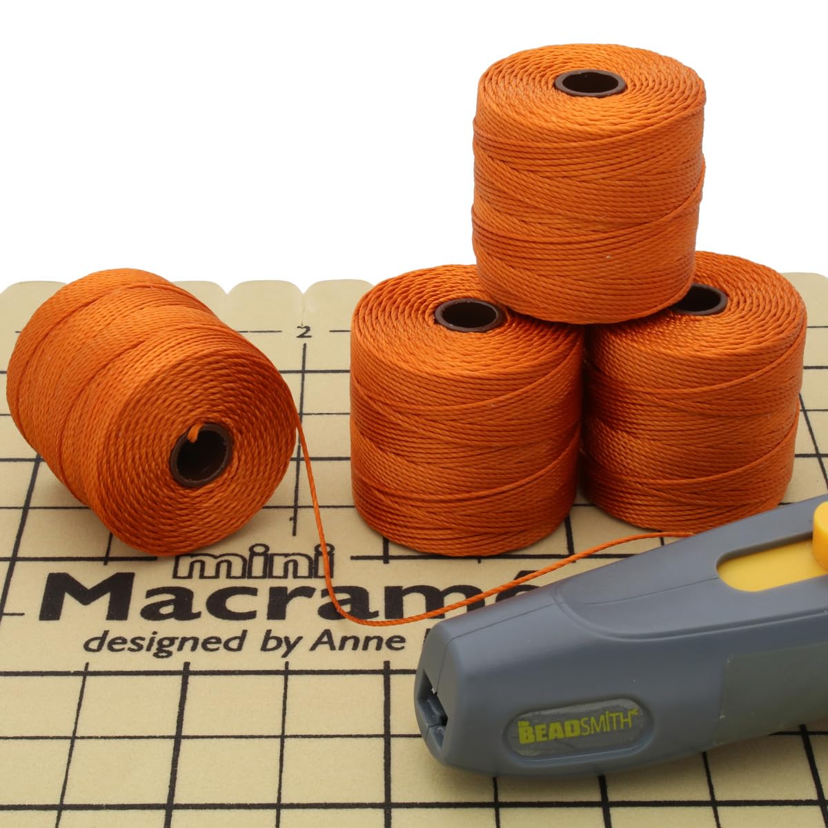 Superlon #18 Twisted Nylon Bead Cord 77 Yard Spool Bobbin RUST by Beadsmith