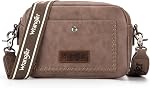 Wrangler Crossbody Purse for Women Trendy Camera Snapshot Crossbody Bag with Wide Strap