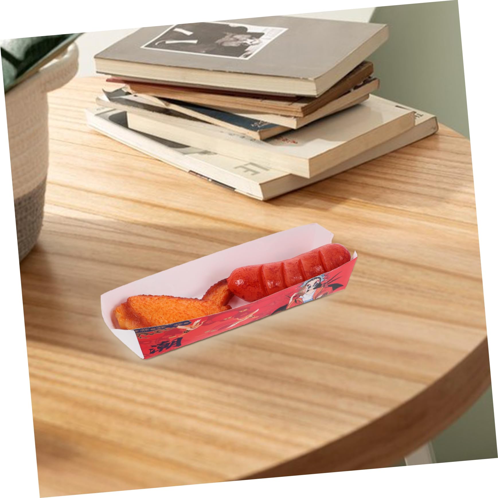 Boîte de Conservation Alimentaire en Papier Rouge, Lot de 100 Pièces, Design Polyvalent et Construction Robuste pour Barbecues et Fêtes en Plein Air