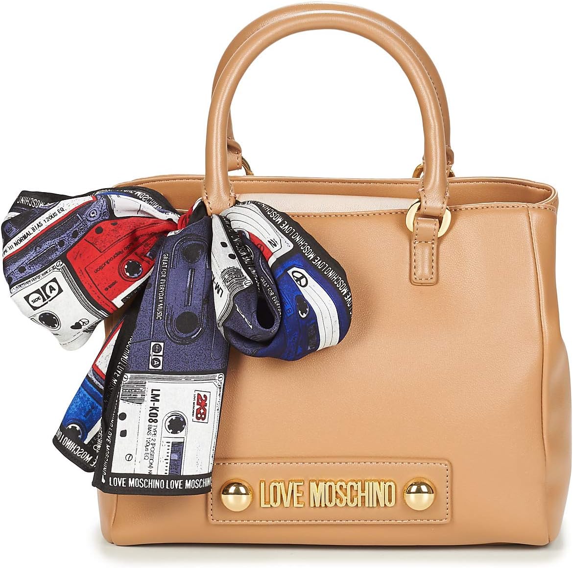 LOVE Moschino Borsa Small Grain PU Tote Camel (Cammello) One Size