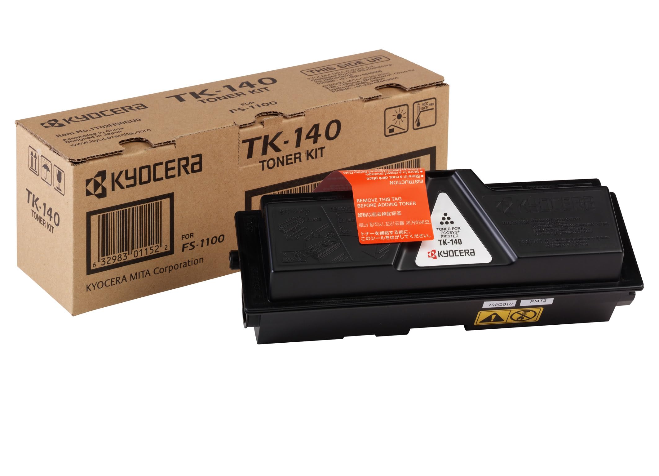 Kyocera TK-140 Original Toner Schwarz 1T02H50EU0. Toner Drucker kompatibel für Ecosys FS-1100