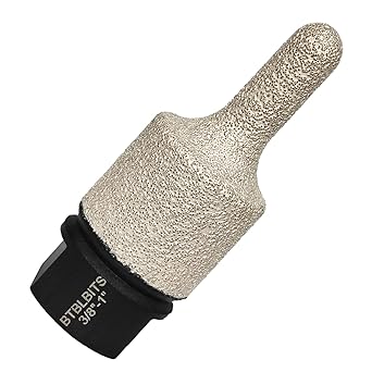 BTBLBITS Diamond Finger Milling Bits for Enlarging Shaping or Round Bevel Existing Holes of Porcelain Tile Ceramic Marble Granite Diameter 3/8