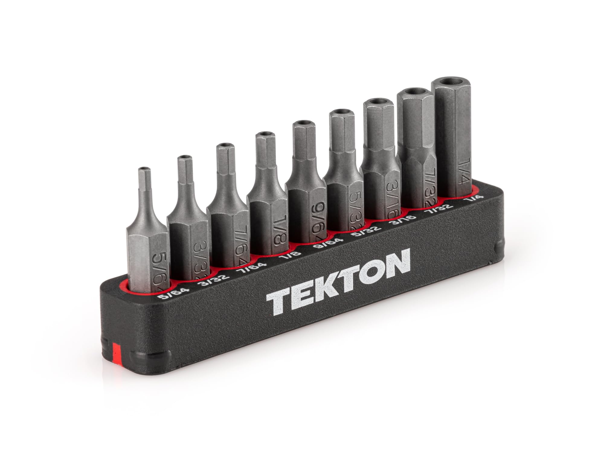 Tekton 1/4" Hex Bit Set with Rail - 9 Piece -9 Tekton 1/4" Hex Bit Set with Rail - 9 Piece -9
