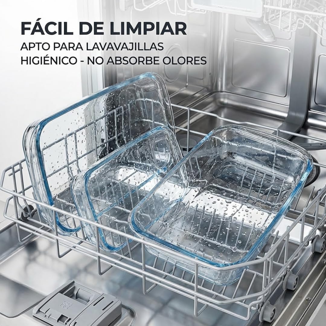 Set de 3 Fuentes para el Horno de Cristal con Extrema Resistencia a Choques Térmicos, Transparente.Set de 3 piezas capacidad 1,6, 2,2 y 3 Litros. Gourmet Tools