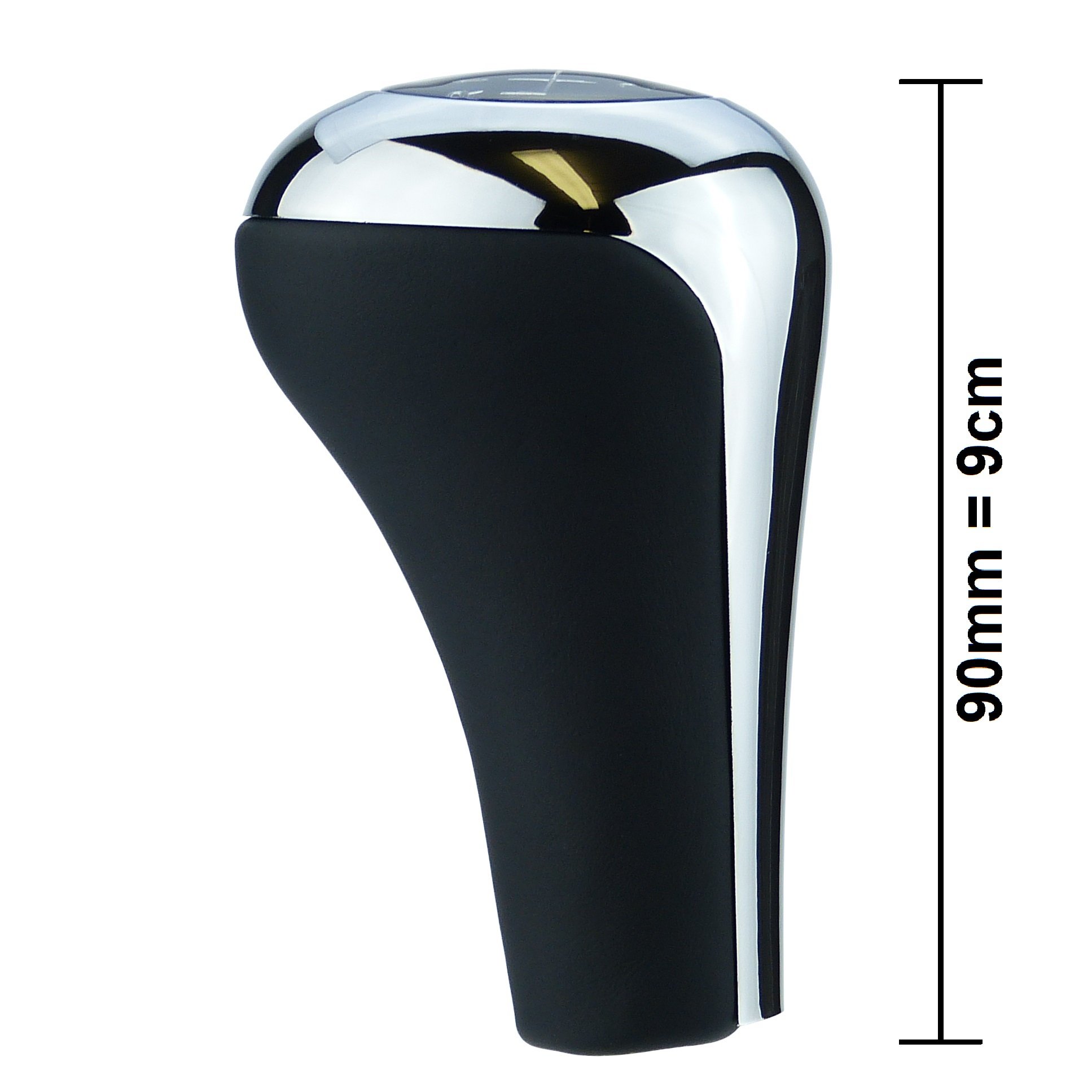 L&P A276-8 gałka dźwigni zmiany biegów, czarna, chromowana, 5-biegowa, kompatybilna z BMW 3er e36 e46 e90 e91 e92 e93 5er e39 e60 e61 X3 e83 gałka Plug Play część zamienna do OEM