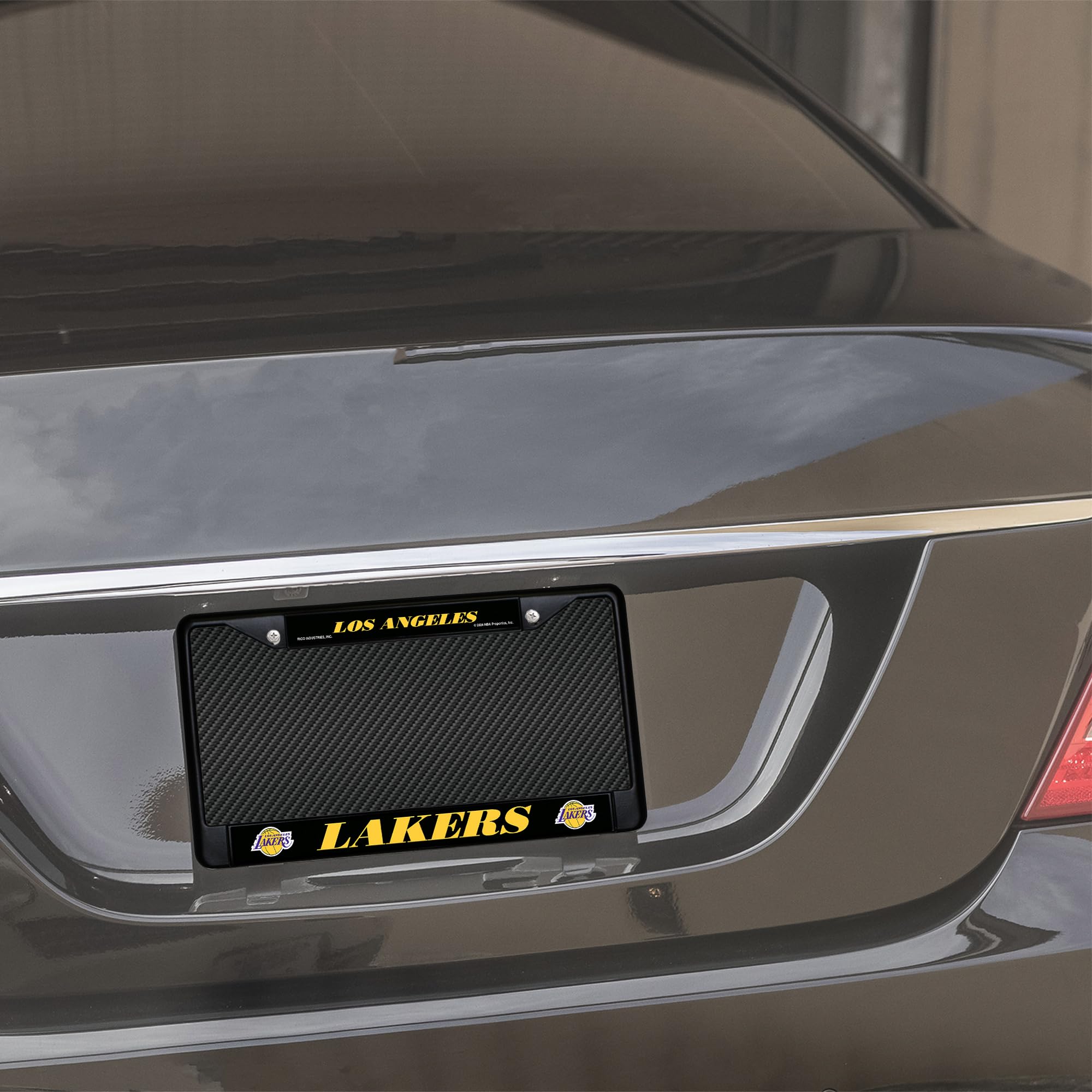 Rico Industries NBA Basketball Los Angeles Lakers Black Chrome Frame 12