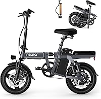 Vista 1 de Electric Bike for Adults and Teens, 14" Folding E Bikes, 650W Peak Motor, 48V 499Wh/768Wh Removable Battery, 28-50 Miles PAS Range, 20MPH Electric