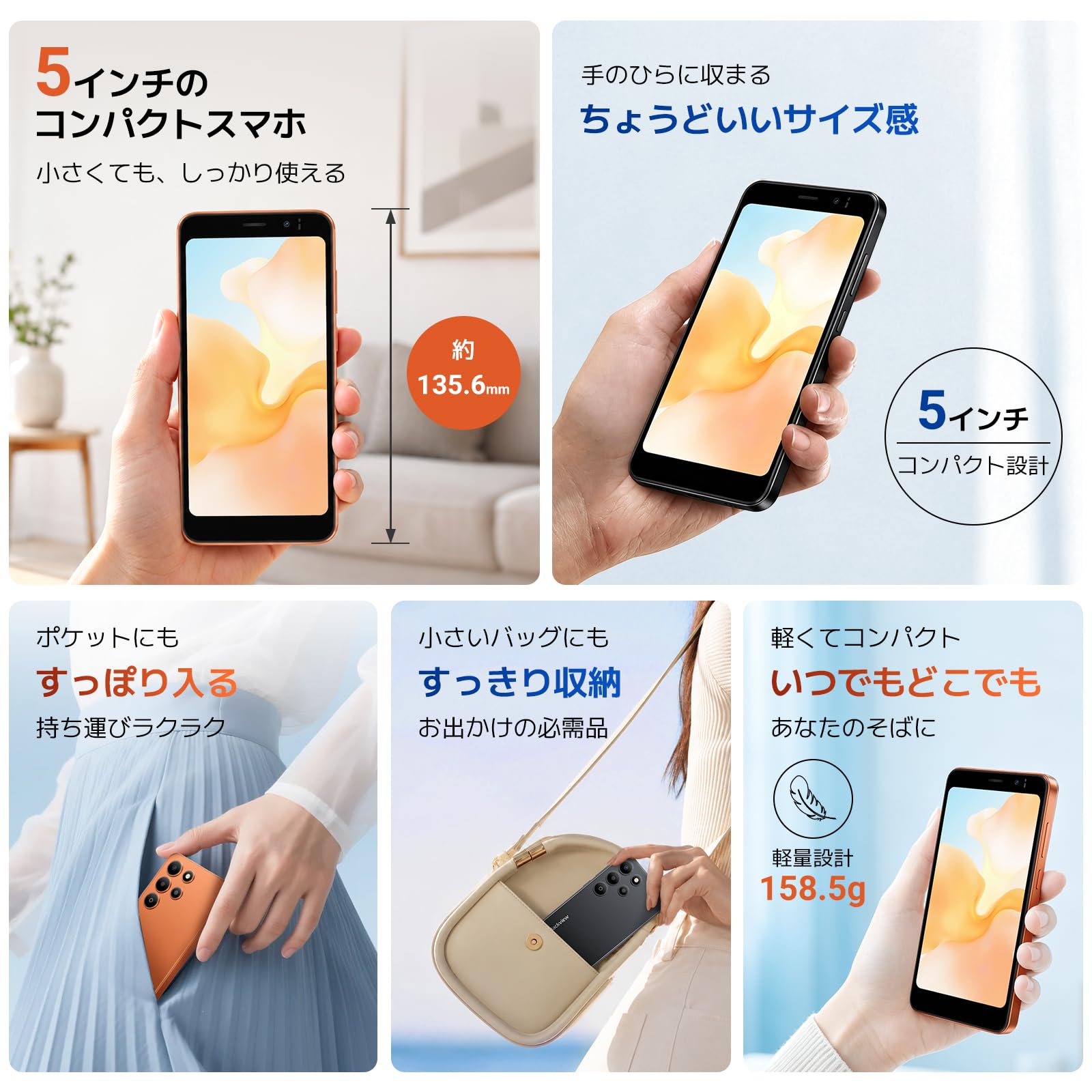 Amazon | 【2026新登場】Blackview WAVE 2C SIMフリー スマホ 本体