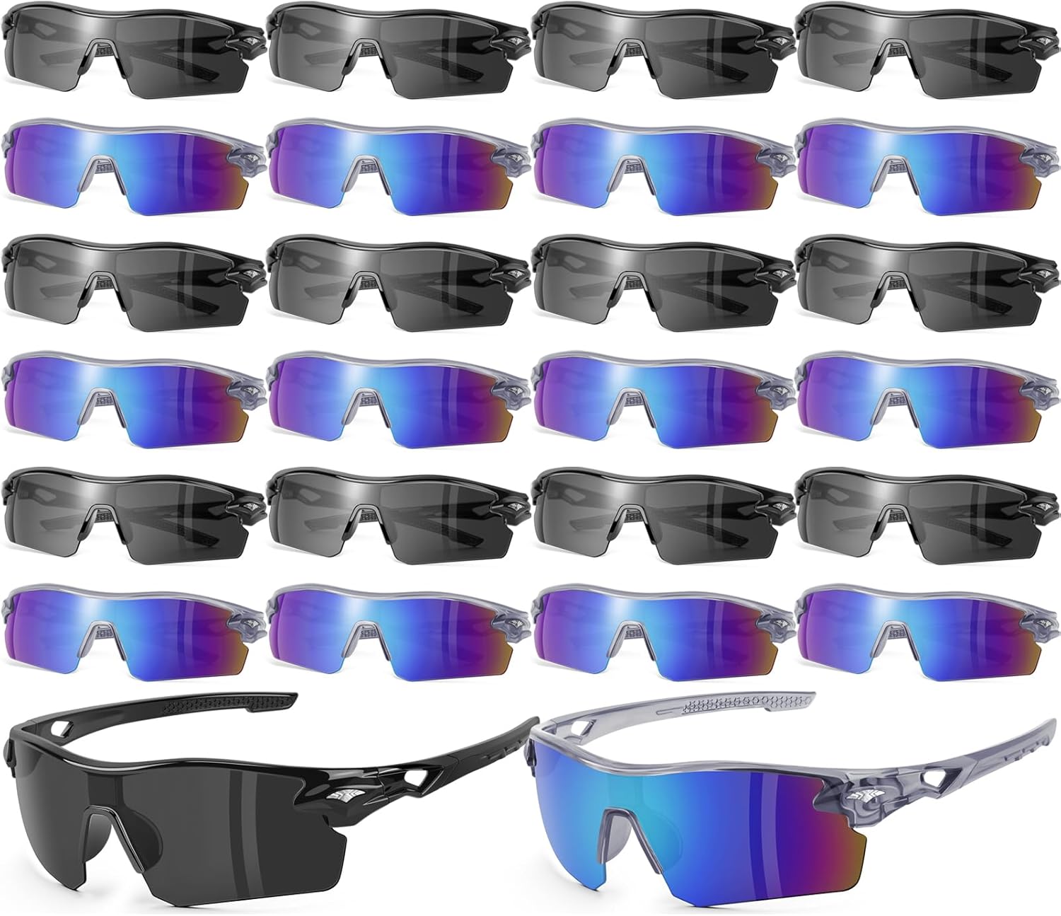 24 Pack Safety Glasses, ANSI Z87.1+UV Protective Eyewear, Impact Resistant Anti-Scratch Safety Goggles for Men Women
