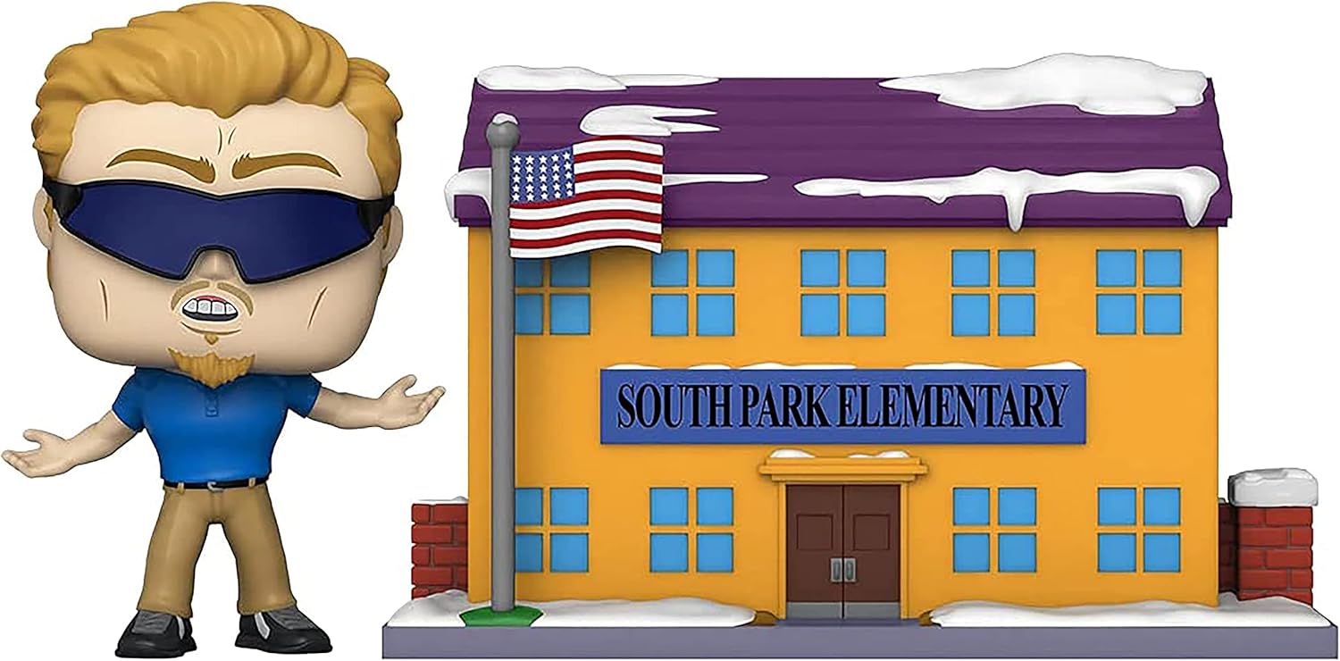 POP Funko Pop! Town: South Park - South Park Elementary w/ PC Principal, Multicolor, 51632