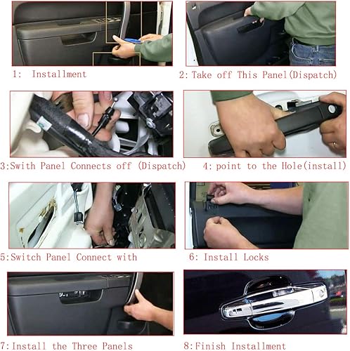 Miniatura 7 de LEIMO KPARTS Manija exterior cromada para puerta delantera del lado del pasajero, repuesto para Chevy Silverado Suburban Tahoe Avalanche 2007-2013,