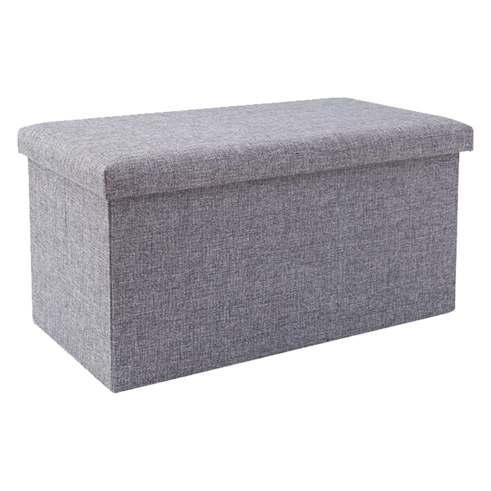 Cube de rangement pliable tissu avec siège repose-pieds