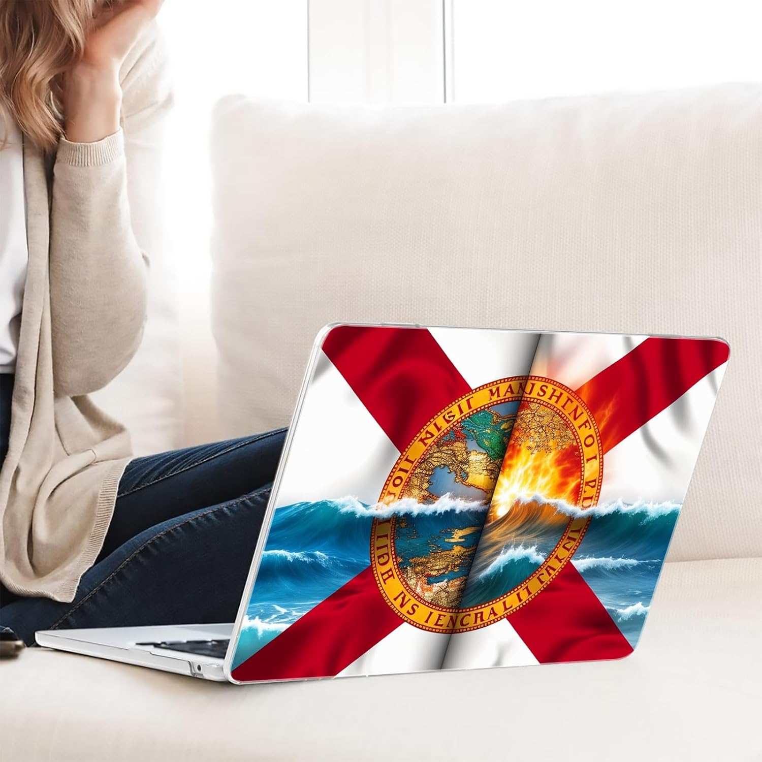 Compatible with MacBook Neo 13-inch, Hard Shell Case with Keyboard Cover and Screen Protector (A3404 A18 Pro chip, 2026 Release) - Flag of Florida MC21555