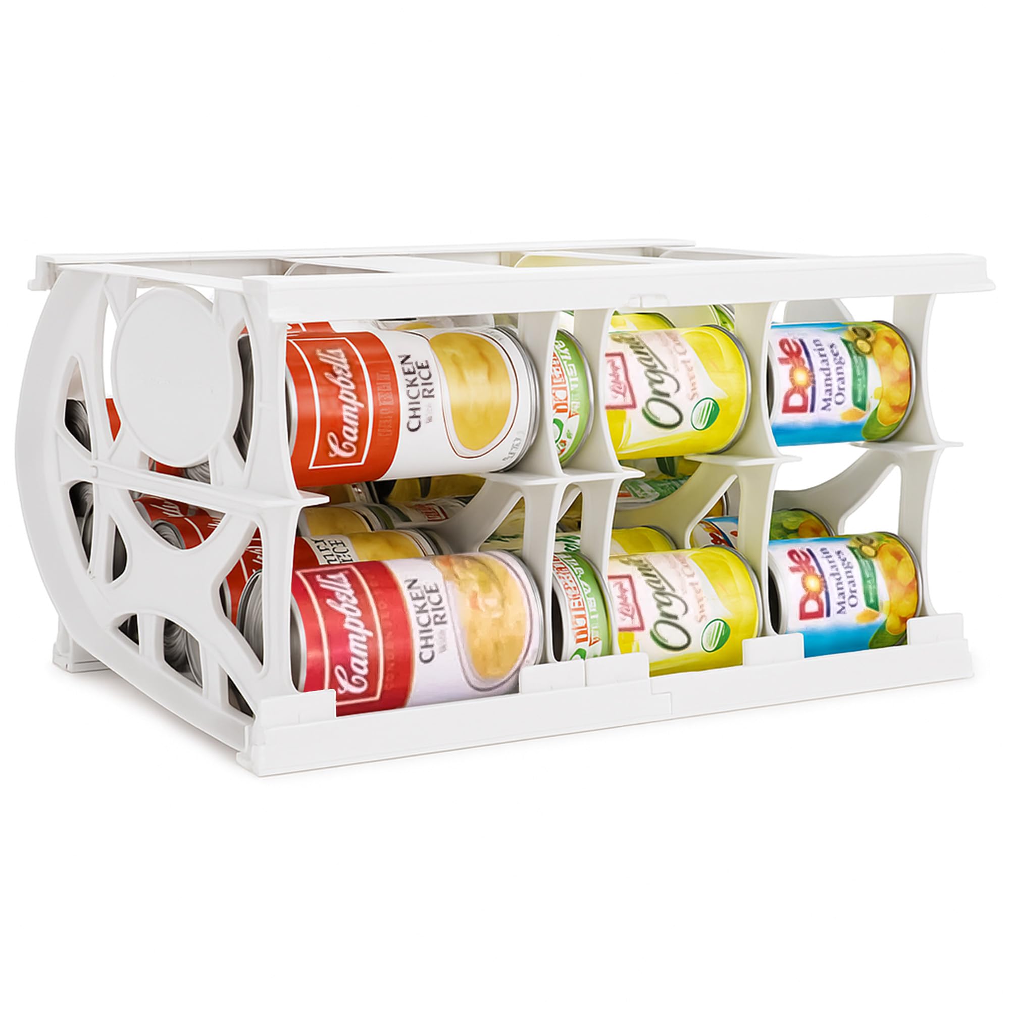Shelf Reliance Cansolidator Pantry - 1-Pack Can Organizer for Pantry, Stackable Soda Can Storage for Kitchen, Holds 40 Cans of Food or Soda